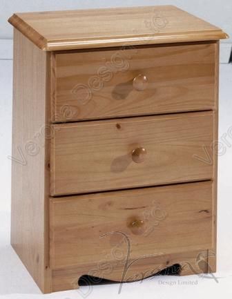 Verona Bedside Chest 3 Drawer | Antique